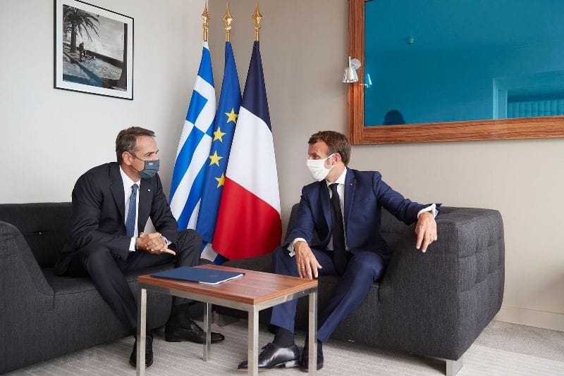 Συνάντηση Κυριάκου Μητσοτάκη με Emmanuel Macron