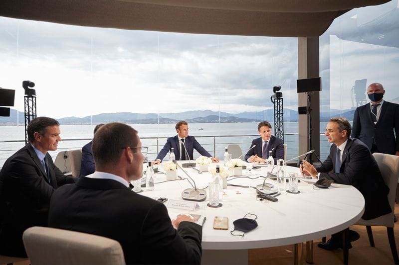 Συνάντηση Κυριάκου Μητσοτάκη με Emmanuel Macron