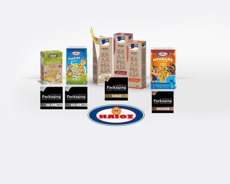 Τετραπλή διάκριση της ΗΛΙΟΣ στα Packaging Innovations Awards 2020