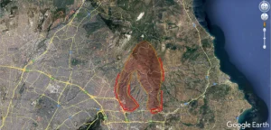 χάρτης πυρκαγιά Πεντέλη