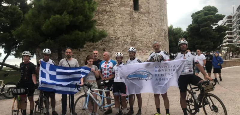 ποδηλάτες Λονδίνο Αθήνα επιστροφή Γλυπτών
